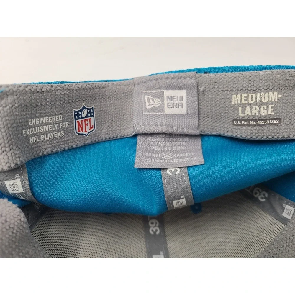 Carolina Panthers New‎ Era 39Thirty Flex Fitted M-L Hat Cap Polyester NFL Blue